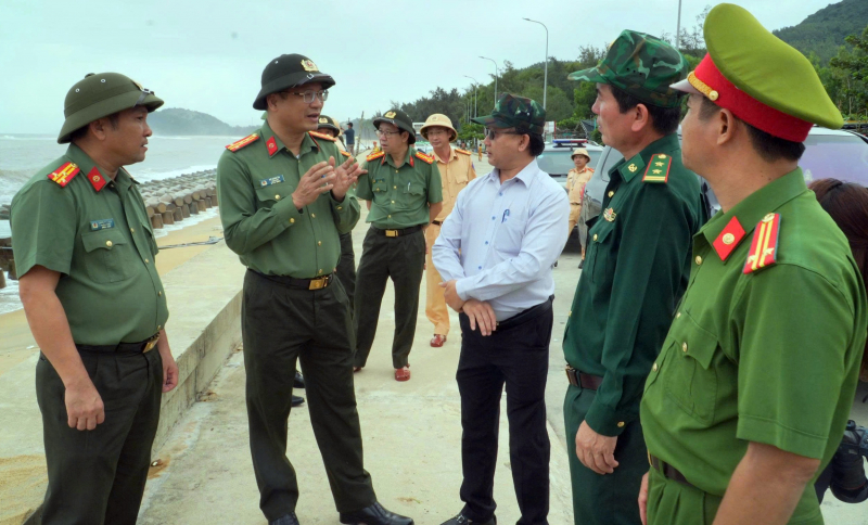 Công an tỉnh Quảng Ngãi thành lập Ban Chỉ huy tiền phương ứng phó bão số 13 -0