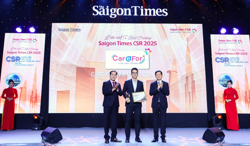 Care For Việt Nam tiếp tục được vinh danh “Doanh nghiệp vì Cộng đồng” tại Saigon Times CSR 2025 -0