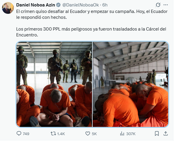 Ecuador chuyển 300 tù nhân nguy hiểm đến nhà tù an ninh tối đa sau cuộc bạo loạn -0