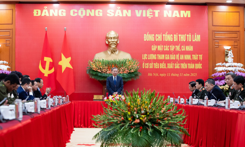 Tổng Bí thư Tô Lâm: Đảng, Nhà nước luôn quan tâm, chăm lo lực lượng tham gia bảo vệ ANTT ở cơ sở