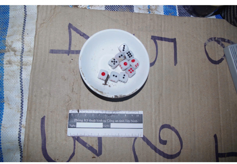 Thu hàng trăm triệu tiền tang từ sòng lắc tài xỉu trong ngôi nhà hoang -0