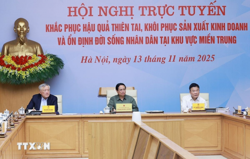 Thủ tướng chủ trì hội nghị khắc phục hậu quả thiên tai khu vực miền Trung -0