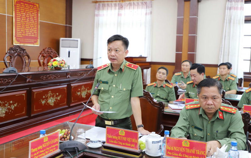 Thứ trưởng Nguyễn Văn Long làm việc tại Công an TP Cần Thơ -0