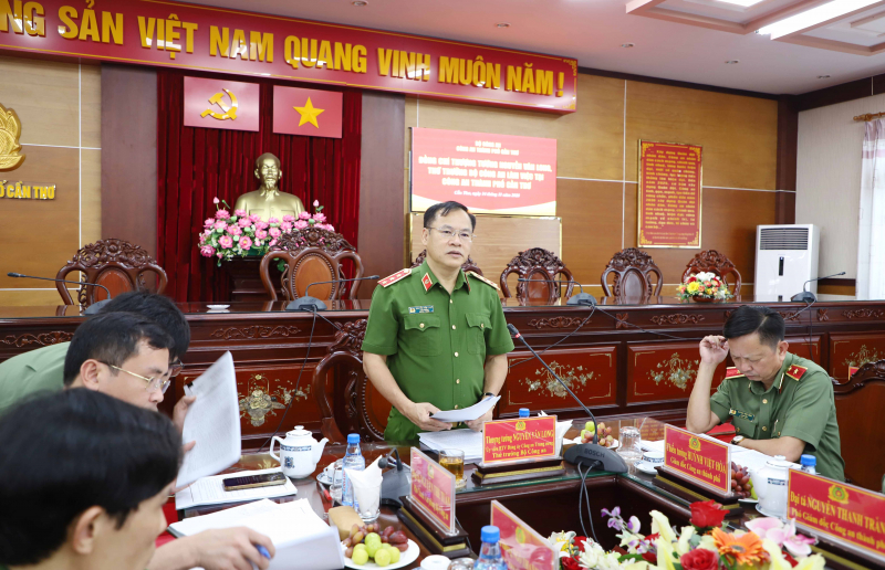 Thứ trưởng Nguyễn Văn Long làm việc tại Công an TP Cần Thơ -0