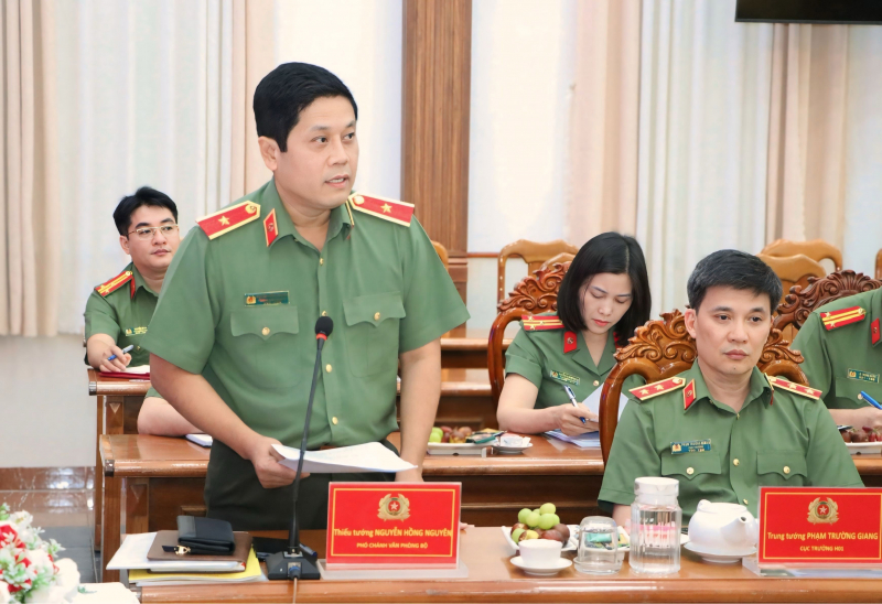 Thứ trưởng Đặng Hồng Đức làm việc với Công an tỉnh Cà Mau -0