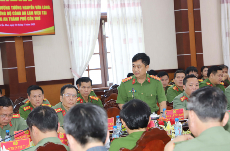 Thứ trưởng Nguyễn Văn Long làm việc tại Công an TP Cần Thơ -0