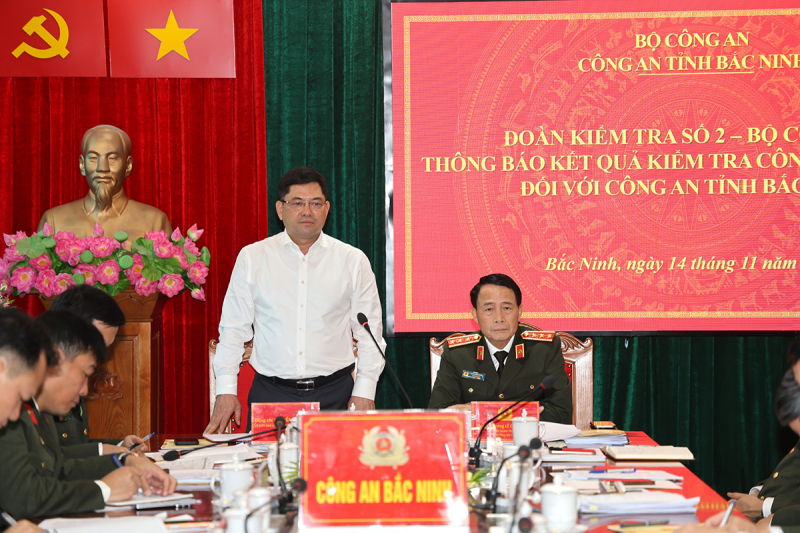 Thứ trưởng Lê Quốc Hùng kiểm tra công tác tại Công an tỉnh Bắc Ninh -0