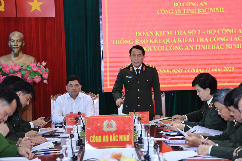 Thứ trưởng Lê Quốc Hùng kiểm tra công tác tại Công an tỉnh Bắc Ninh -0