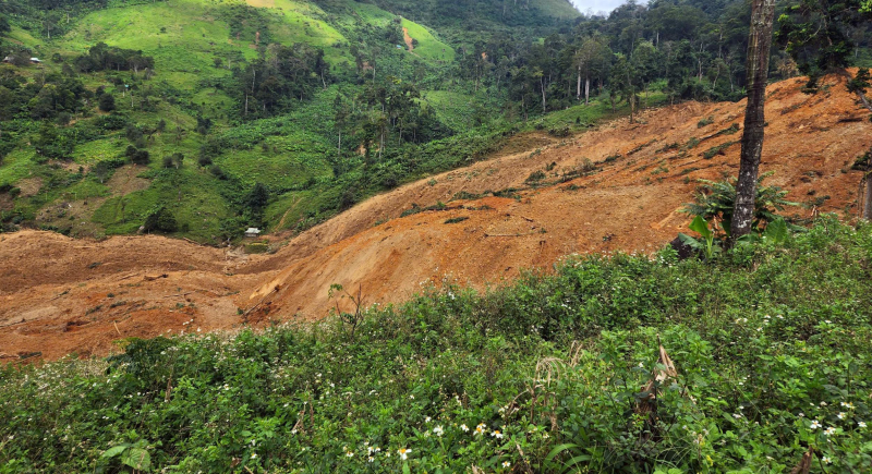 Дананг: ужасный оползень в разгар солнечного дня, предположительно, под ним погребены 3 человека -0