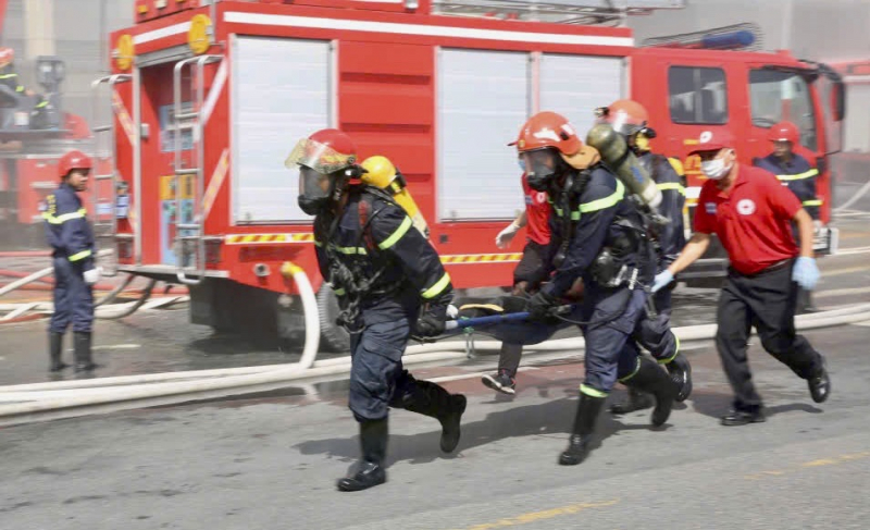 Gần 3.200 người tham gia diễn tập PCCC và CNCH tại tòa nhà cao tầng -0