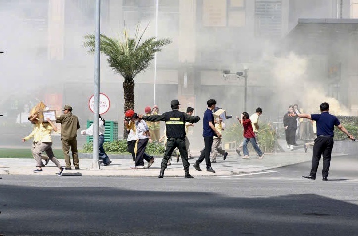 Gần 3.200 người tham gia diễn tập PCCC và CNCH tại tòa nhà cao tầng -0