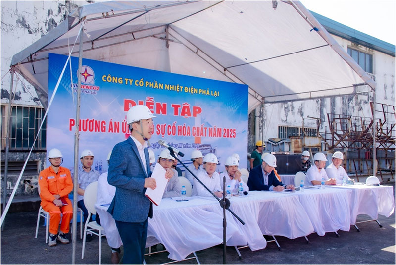 Công ty Cổ phần Nhiệt điện Phả Lại tổ chức thành công diễn tập ứng phó sự cố hóa chất năm 2025 -0