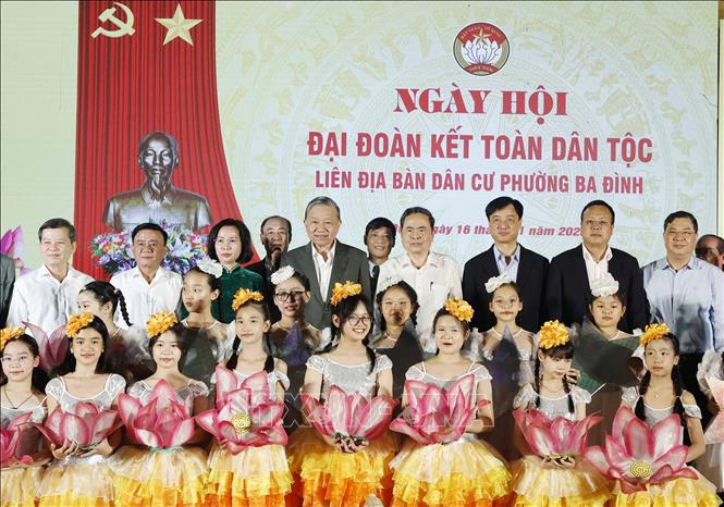 Tổng Bí thư Tô Lâm dự Ngày hội Đại đoàn kết dân tộc phường Ba Đình -0