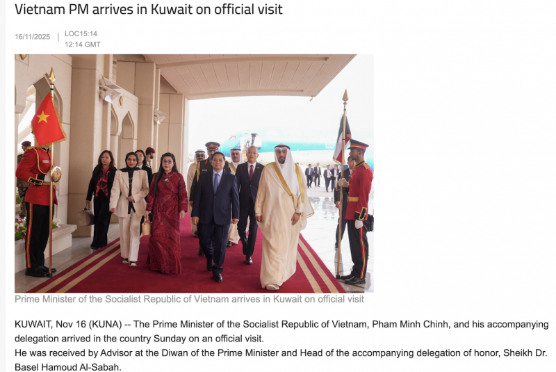 Báo chí Kuwait nhấn mạnh ý nghĩa lịch sử chuyến thăm của Thủ tướng Phạm Minh Chính -0