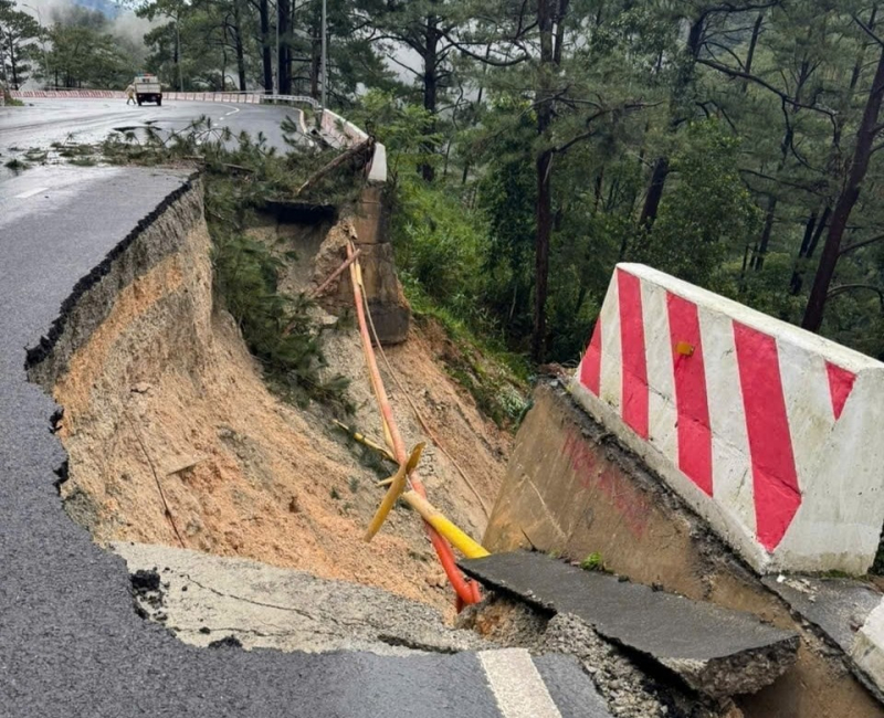 ប្រកាសស្ថានភាពអាសន្ននៃការបាក់ដី Prenn Pass នៅ Da Lat -0