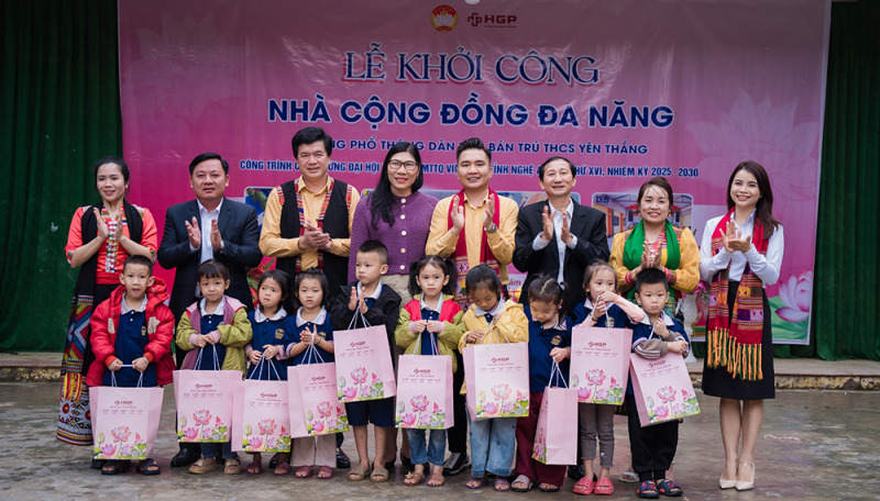 Khởi công công trình nhà cộng đồng đa năng Trường Phổ thông DTBT THCS Yên Thắng -0