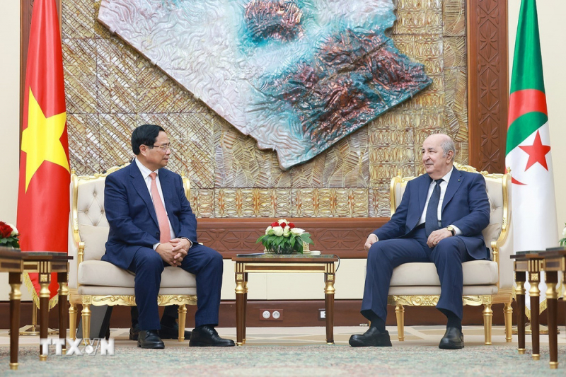 Thủ tướng Chính phủ Phạm Minh Chính hội kiến Tổng thống Algeria -0
