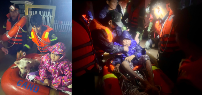 Công an Khánh Hòa tiếp tục nỗ lực sơ tán dân ra khỏi khu vực nguy hiểm, bị nước lũ cô lập -0