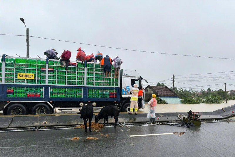 Công an Đồng Nai chi viện hỗ trợ hàng trăm người dân Đắk Lắk vượt lũ an toàn -0