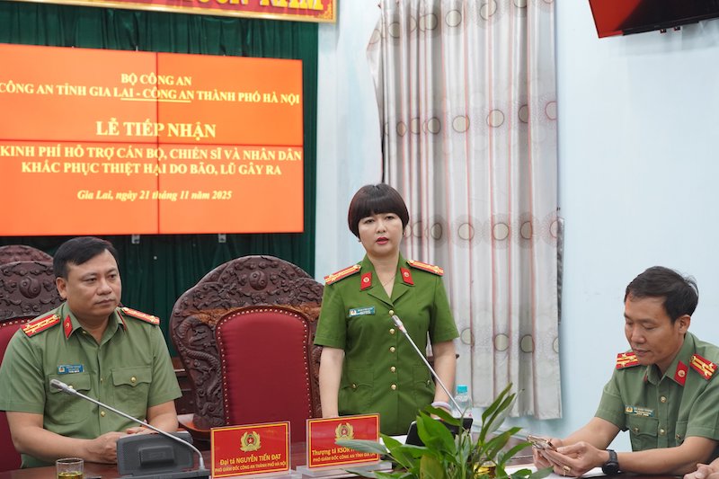 Nghĩa cử cao đẹp của Công an Thủ đô với Công an và nhân dân tỉnh Gia Lai -0