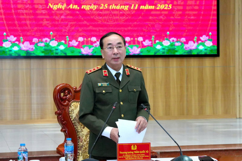 Thứ trưởng Trần Quốc Tỏ kết luận kiểm tra công tác năm 2025 tại Công an Nghệ An -0
