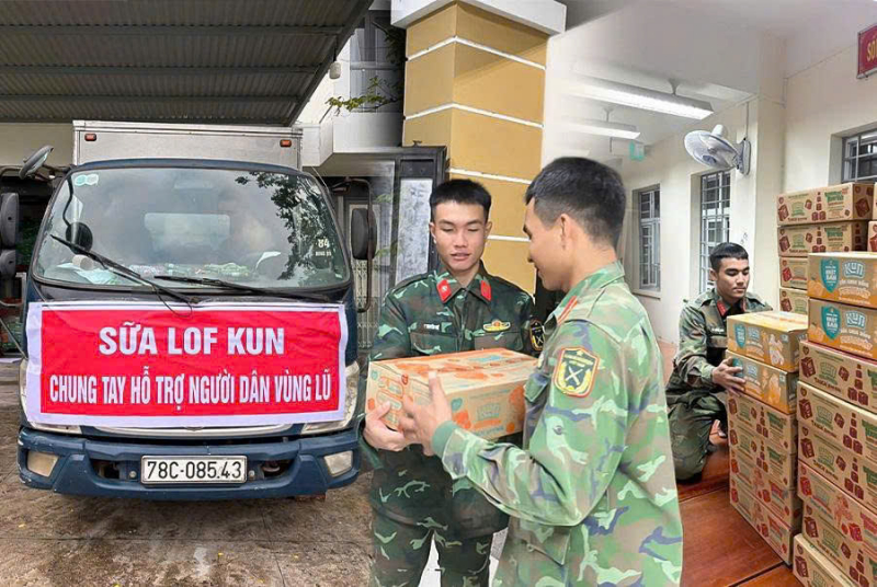 Hơn 30 tấn hàng sữa LOF KUN đã kịp thời đến với bà con 4 tỉnh vùng lũ -0