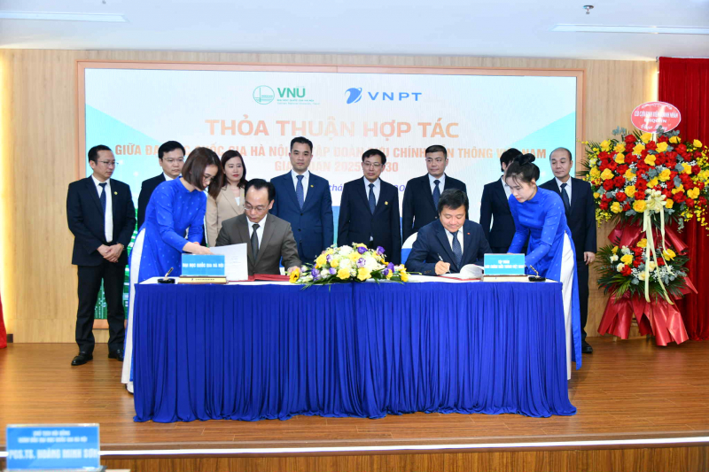 VNPT và Đại học Quốc gia Hà Nội hợp tác đào tạo, nghiên cứu và xây dựng Đại học số -0