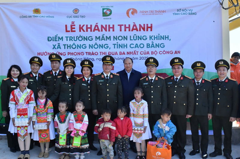 Cục Đào tạo và các nhà tài trợ tặng công trình điểm trường mầm non trị giá 500 triệu đồng tại Cao Bằng -0