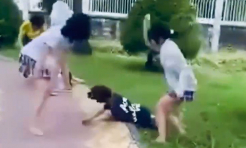 Hai nữ sinh bị bạn học đánh hội đồng, khiến một em nhập viện cấp cứu -1