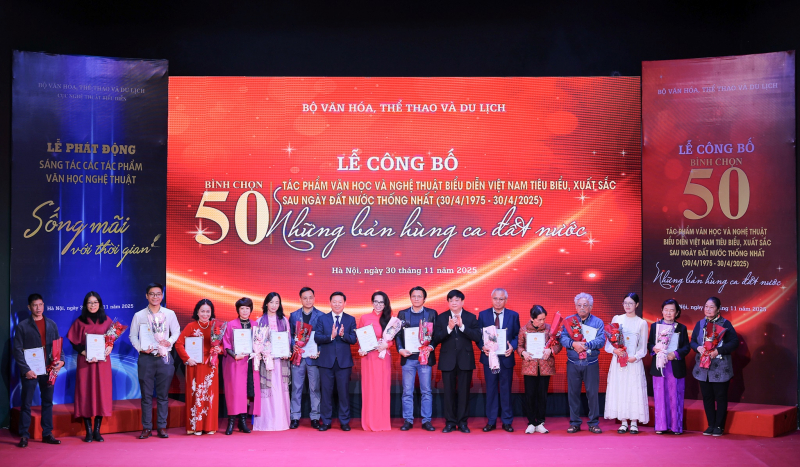 Công bố 50 tác phẩm xuất sắc, phát động sáng tác văn học, nghệ thuật “Sống mãi với thời gian” -0