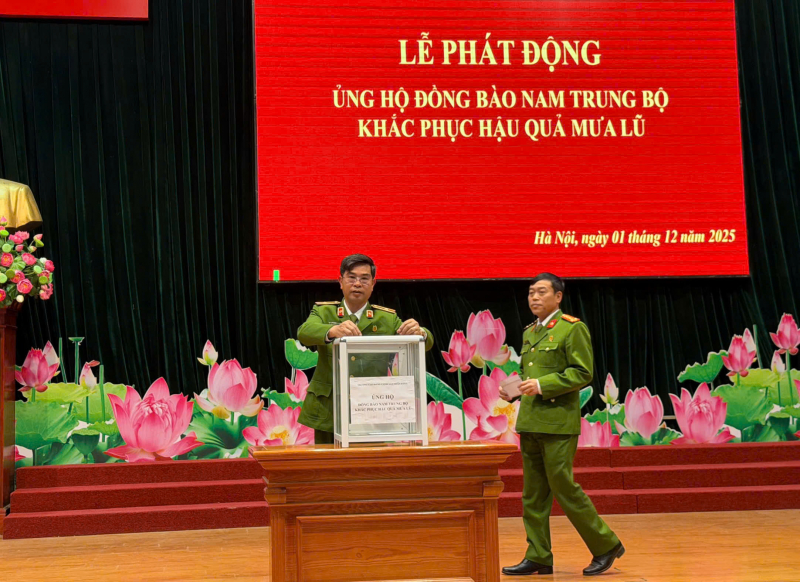 Trường Cao đẳng CSND I quyên góp 653 triệu đồng ủng hộ đồng bào Nam Trung Bộ chịu thiệt hại do mưa lũ -0