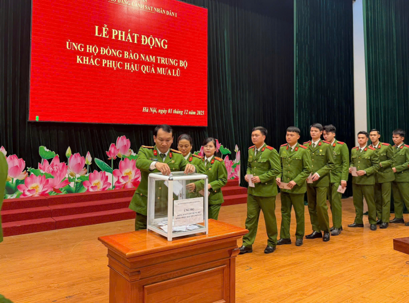 Trường Cao đẳng CSND I quyên góp 653 triệu đồng ủng hộ đồng bào Nam Trung Bộ chịu thiệt hại do mưa lũ -0