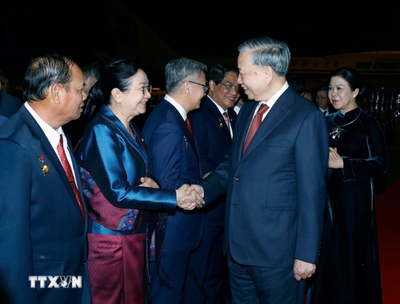 Tổng Bí thư Tô Lâm và Phu nhân kết thúc tốt đẹp chuyến thăm cấp Nhà nước tới Lào -0