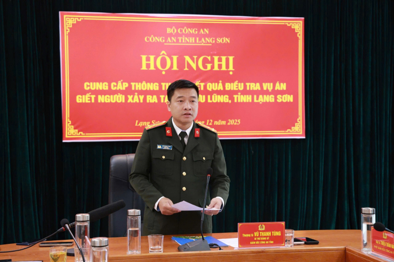 Giám đốc Công an tỉnh Lạng Sơn chủ trì hội nghị thông tin chính thức vụ án Đoàn Văn Sáng giết người -0