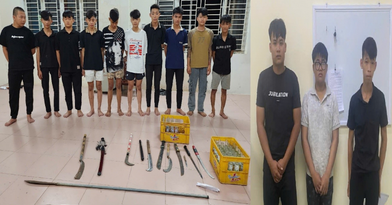 Ngăn chặn kịp thời nhóm thanh thiếu niên mang hung khí hẹn đánh nhau -0