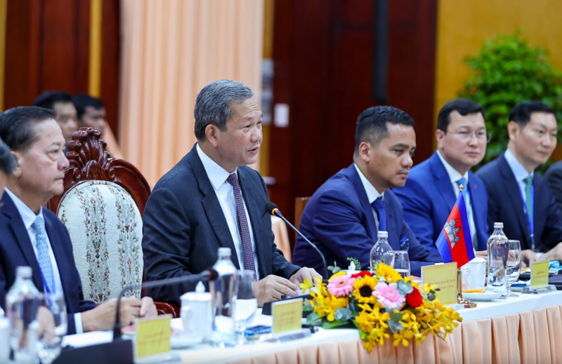 Thủ tướng Phạm Minh Chính hội đàm với Thủ tướng Campuchia Hun Manet -0