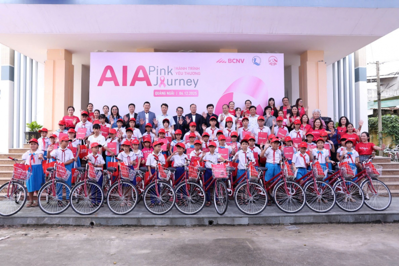 AIA Việt Nam tiếp tục triển khai “Hành trình Yêu thương” tại Quảng Ngãi -0