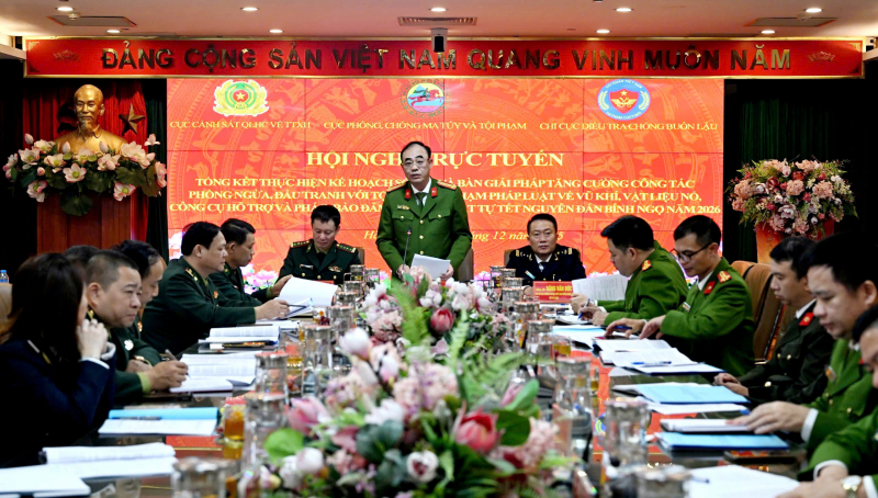 Tăng cường phối hợp giữa Công an, Biên Phòng, Hải quan đấu tranh tội phạm vũ khí, vật liệu nổ, công cụ hỗ trợ và pháo -0