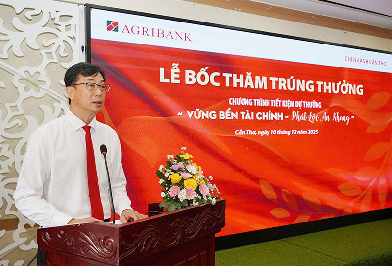 Agribank Cần Thơ bốc thăm chương trình tiết kiệm dự thưởng 