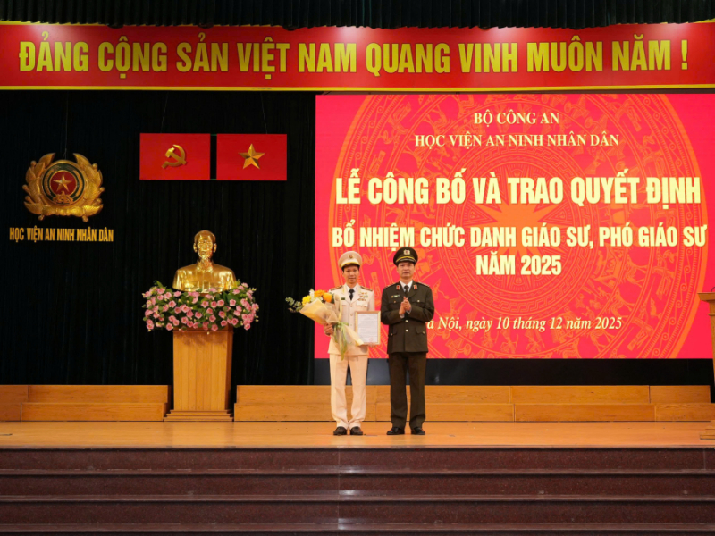 Học viện ANND trao quyết định bổ nhiệm Giáo sư, Phó Giáo sư năm 2025 -0