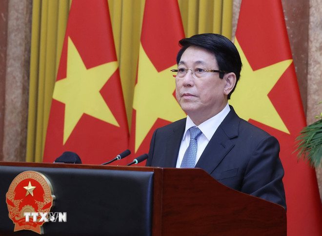 Chủ tịch nước Lương Cường tiếp Đại sứ các nước trình Thư ủy nhiệm -0