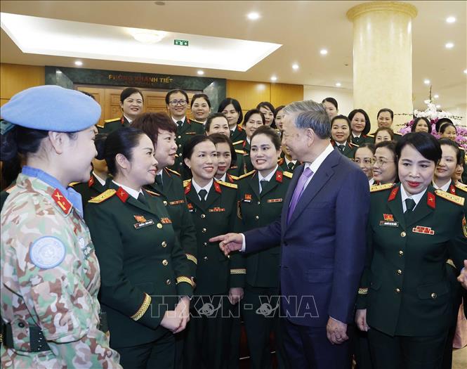Tổng Bí thư Tô Lâm: Phấn đấu mỗi cá nhân Phụ nữ Quân đội là một gương sáng -1