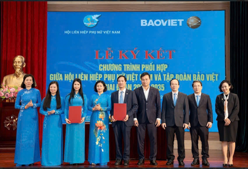 Hội Liên hiệp Phụ nữ Việt Nam và Tập đoàn Bảo Việt ký kết chương trình phối hợp giai đoạn 2026 – 2035 -1