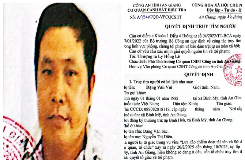 Công an tỉnh An Giang truy tìm người bị tố lừa đảo chiếm đoạt trên 28 tỷ đồng -0