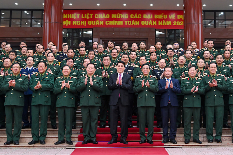 Chủ tịch nước Lương Cường dự Hội nghị Quân chính toàn quân -0