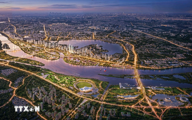 Chủ tịch Quốc hội dự lễ khởi công Dự án Trục Đại lộ Cảnh quan sông Hồng -0