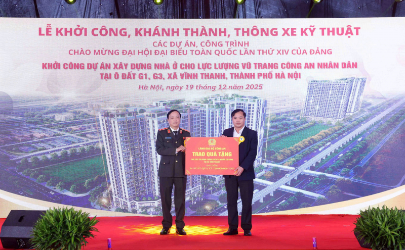 Khởi công Dự án xây dựng nhà ở cho lực lượng vũ trang CAND tại xã Vĩnh Thanh và xã Sơn Đồng và TP Hà Nội -0