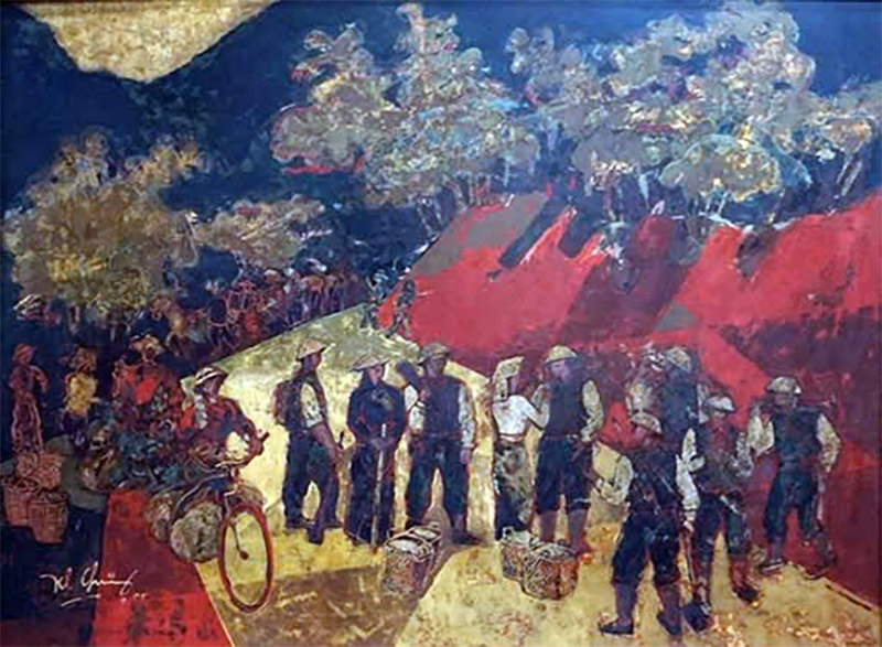 Anh bộ đội Cụ Hồ vượt dòng thời gian trong sáng tác mỹ thuật -0