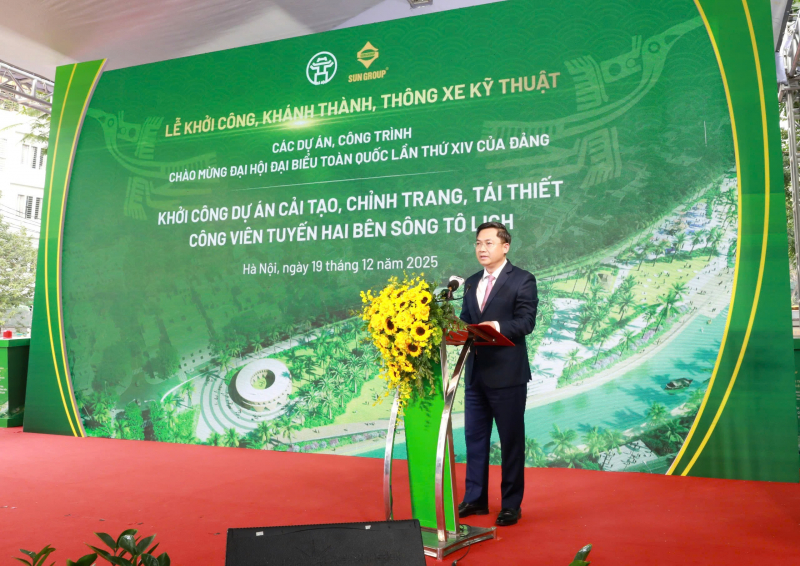 Khởi công Dự án Cải tạo, chỉnh trang, tái thiết công viên tuyến hai bên sông Tô Lịch -1