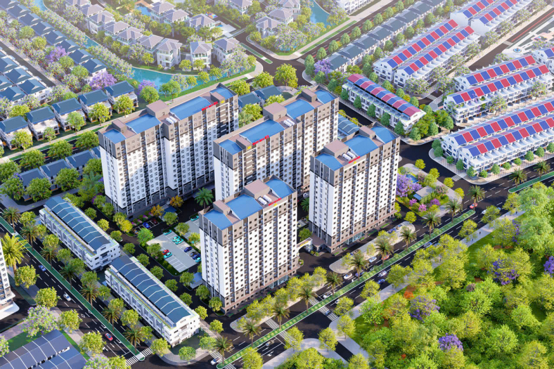 អង្គភាពលំនៅដ្ឋានសង្គមជាង ១៤០០ នៅក្នុងតំបន់ទីក្រុងអេកូឡូស៊ី Ecogarden។